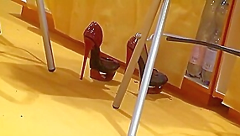 Candid Lady Sexy Shoeplay High Heels Candid Lady Sexy Shoeplay High Heels