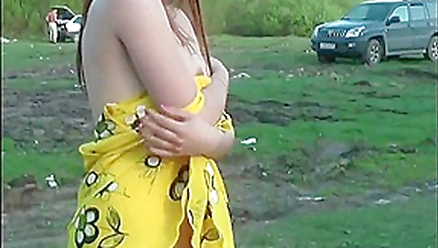 Public outdoor flashing cuties