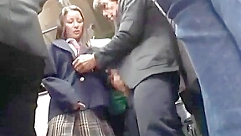 Cute japanese on train