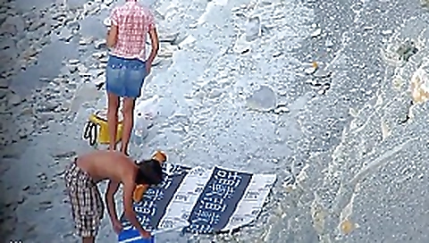 . Blowjobs on public beach